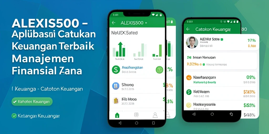 Tampilan antarmuka aplikasi Catatan Keuangan ALEXIS500 yang intuitif.
