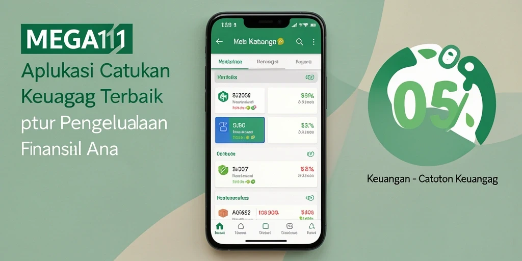 Antarmuka MEGA111 yang memudahkan pencatatan keuangan harian.