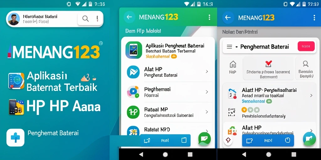 Antarmuka user-friendly MENANG123 untuk Penghemat Baterai.