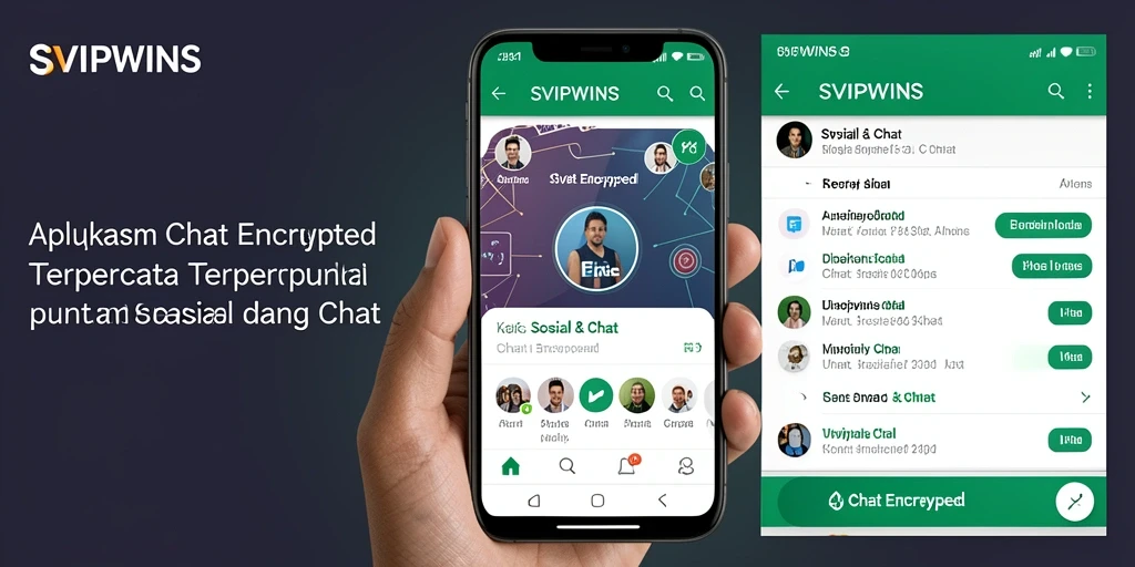 Tampilan antarmuka <strong>SVIPWINS</strong> yang sederhana dan fungsional untuk Chat Encrypted.