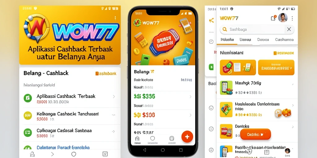 Tampilan antarmuka aplikasi WOW77 yang menarik dan mudah digunakan.
